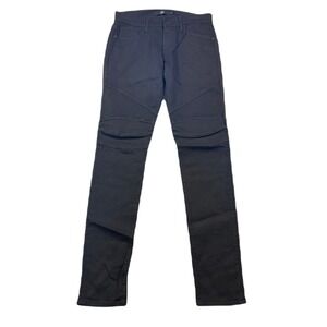 Hudson HDSN Slim Jeans Mens 30x34 Black Banks Biker Moto Denim Stretch $129 NEW